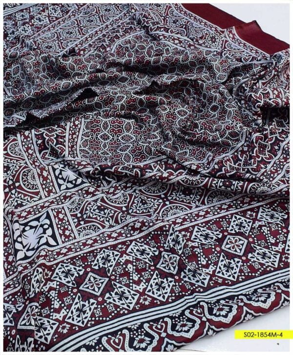 Ajrak Printed Linen Full Size Winter Shawl For Women – S02-1854M